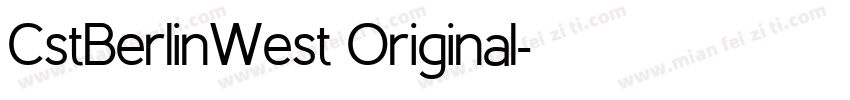 CstBerlinWest Original字体转换